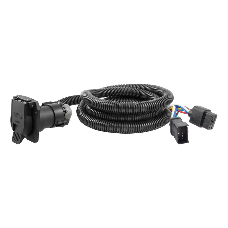 CURT 56071 7-Foot Vehicle-Side Truck Bed 7-Pin Trailer Wiring Harness Extension, Select Dodge Ram 1500, 2500, 3500, Dakota